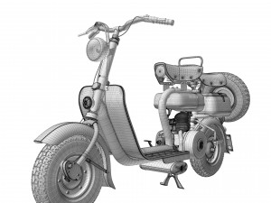 Lambretta Innocenti 125 1952 Modello 3D