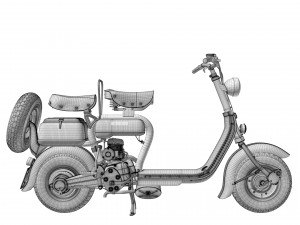 Lambretta Innocenti 125 1952 Modello 3D