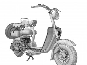 Lambretta Innocenti 125 1952 Modello 3D