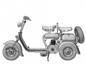 Lambretta Innocenti 125 1952 Modello 3D