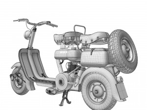 Lambretta Innocenti 125 1952 Modello 3D