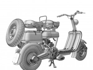 Lambretta Innocenti 125 1952 Modello 3D