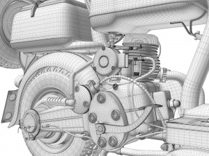 Lambretta Innocenti 125 1952 Modello 3D