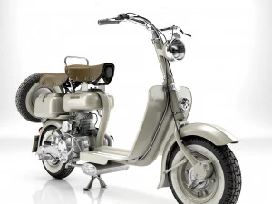 ランブレッタ イノチェンティ 125 1952 3Dモデル