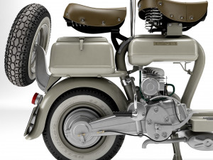Lambretta Innocenti 125 1952 Modello 3D