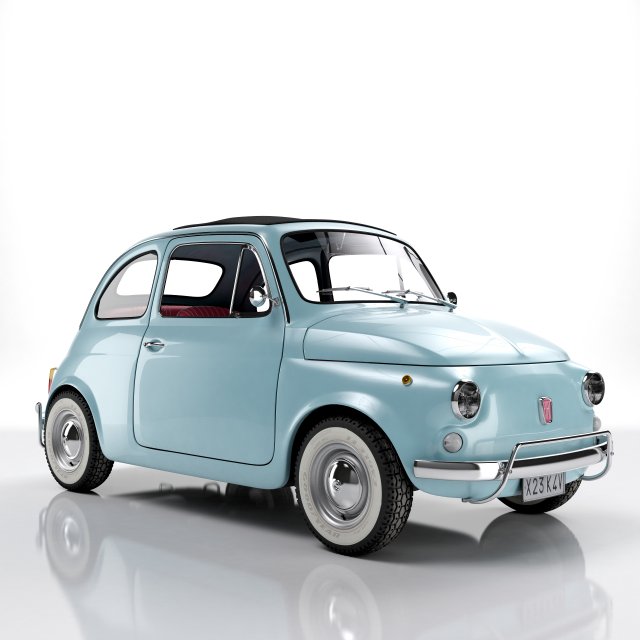 Fiat 500 1965 Model 3D .c4d .max .obj .3ds .fbx .stl .blend 
