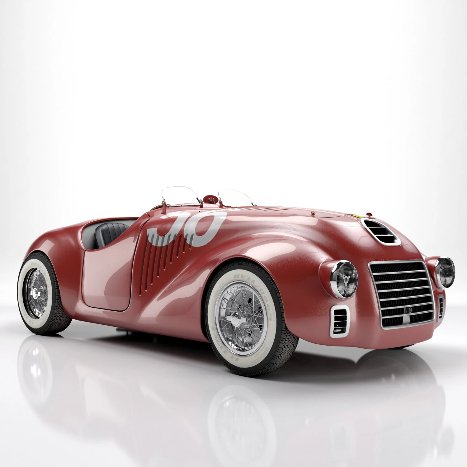 Ferrari 125 S 1947 3D Model .c4d .max .obj .3ds .fbx .stl .blend 