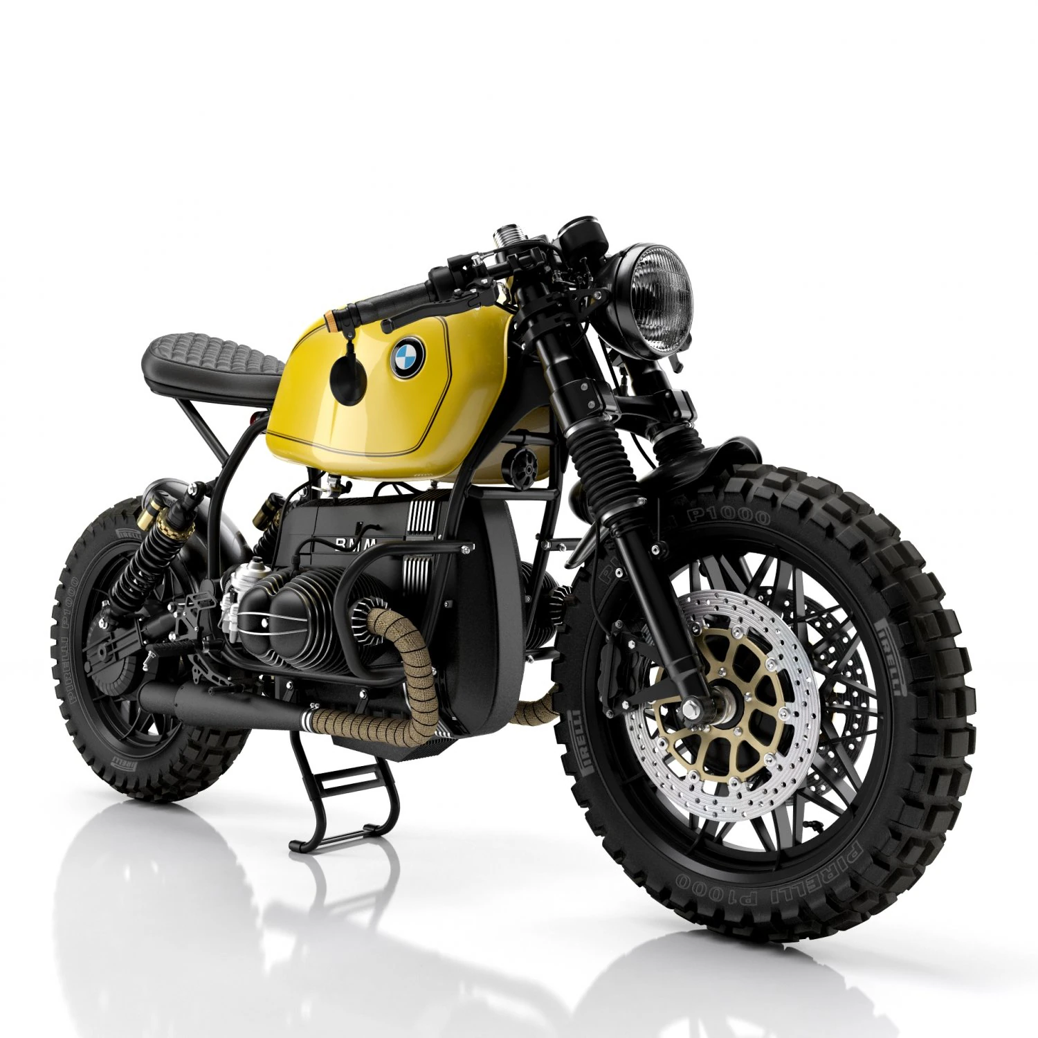 Cafe Racer R80 Motorcycle 3D Model .c4d .max .obj .3ds .fbx .stl .blend