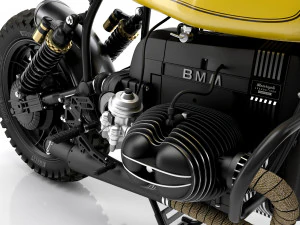 Cafe Racer R80 Motorcycle 3D Model