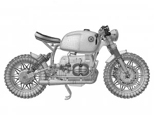 Cafe Racer R80 Motorcycle 3D Model