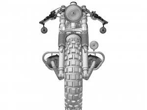 Cafe Racer R80 Motorcycle 3D Model