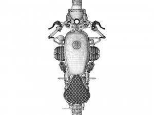 Cafe Racer R80 Motorcycle 3D Model