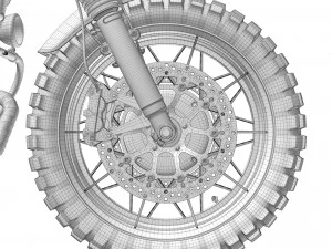 Cafe Racer R80 Motorcycle 3D Model