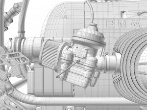 Cafe Racer R80 Motorcycle 3D Model