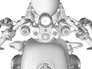 Cafe Racer R80 Motorcycle 3Dモデル