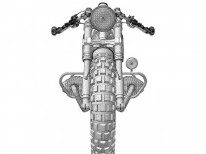 Cafe Racer R100 Motorcycle 3D Model
