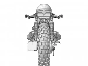 Cafe Racer R100 Motorcycle 3D Model