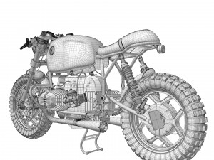 Cafe Racer R100 Motorcycle 3D-Modell