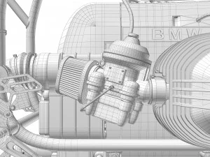 Cafe Racer R100 Motorcycle 3D Model