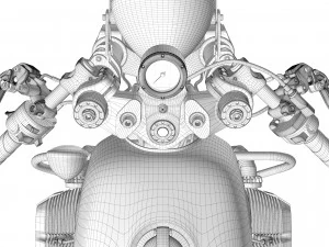 Cafe Racer R100 Motorcycle 3D Model
