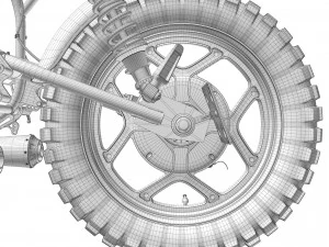 Cafe Racer R100 Motorcycle 3D Model