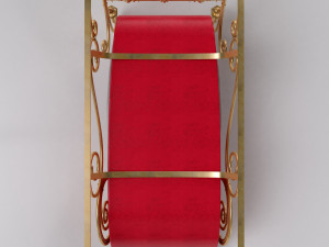 Santa Claus sleigh with reindeer Modèle 3D
