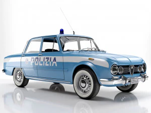 Alfa Romeo Giulia Nuova Super 1600 Polizia 1967 Modelo 3D