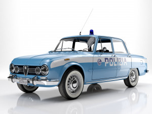 Alfa Romeo Giulia Nuova Super 1600 Polizia 1967 3Dモデル