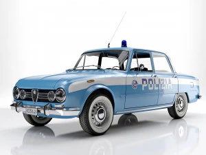 Alfa Romeo Giulia Nuova Super 1600 Polizia 1967 3D Model