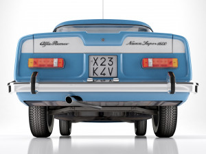 Alfa Romeo Giulia Nuova Super 1600 Polizia 1967 3Dモデル