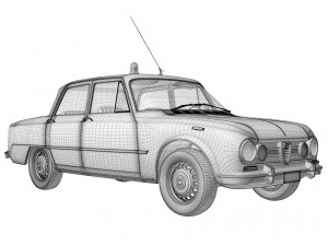 Alfa Romeo Giulia Nuova Super 1600 Polizia 1967 3Dモデル