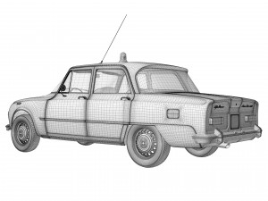 Alfa Romeo Giulia Nuova Super 1600 Polizia 1967 3Dモデル