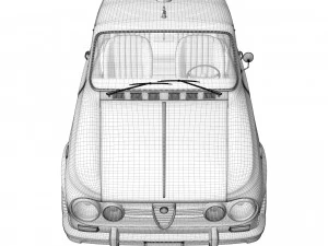 Alfa Romeo Giulia Nuova Super 1600 Polizia 1967 3D Model