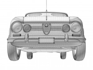 Alfa Romeo Giulia Nuova Super 1600 Polizia 1967 3Dモデル