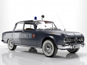 Alfa Romeo Giulia Nuova Super 1600 Carabinieri 1967 Modelo 3D