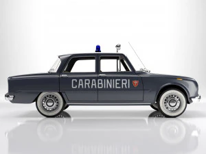 Alfa Romeo Giulia Nuova Super 1600 Carabinieri 1967 3D Model
