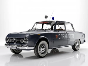 Alfa Romeo Giulia Nuova Super 1600 Carabinieri 1967 3D Model