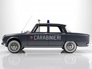 Alfa Romeo Giulia Nuova Super 1600 Carabinieri 1967 3D Model