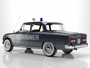 Alfa Romeo Giulia Nuova Super 1600 Carabinieri 1967 Model 3D