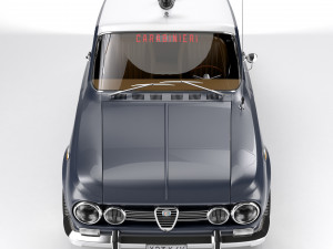 Alfa Romeo Giulia Nuova Super 1600 Carabinieri 1967 Model 3D