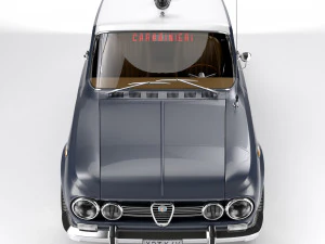 Alfa Romeo Giulia Nuova Super 1600 Carabinieri 1967 3D Model