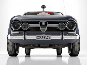 Alfa Romeo Giulia Nuova Super 1600 Carabinieri 1967 3D Model