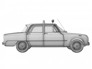 Alfa Romeo Giulia Nuova Super 1600 Carabinieri 1967 3D Model