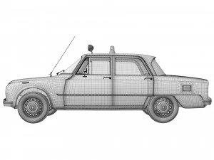 Alfa Romeo Giulia Nuova Super 1600 Carabinieri 1967 3D Model