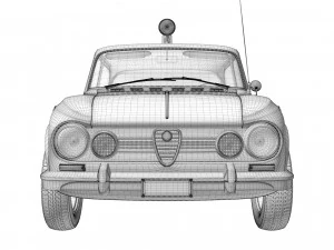 Alfa Romeo Giulia Nuova Super 1600 Carabinieri 1967 3D Model