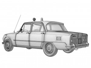 Alfa Romeo Giulia Nuova Super 1600 Carabinieri 1967 Model 3D