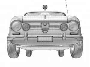 Alfa Romeo Giulia Nuova Super 1600 Carabinieri 1967 3D Model