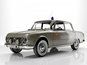 Alfa Romeo Giulia Super 1600 Carabinieri 1962 Modelo 3D