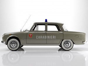 Alfa Romeo Giulia Super 1600 Carabinieri 1962 Modelo 3D