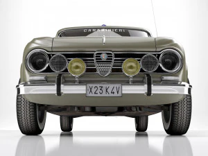 Alfa Romeo Giulia Super 1600 Carabinieri 1962 3D Model